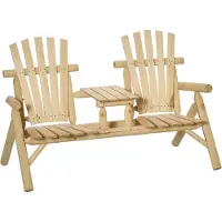 Selius Banc de jardin - Banc d'extérieur - Mobilier de jardin - Banc pour balcon - Canapé lounge - Structure en bois massif