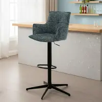 Selius Tabouret de bar - Tabouret - Tabouret de cuisine - Puf - Tabouret de bar réglable - Réglable en hauteur de 60 à 81 cm