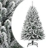 Selius Arbre de Noël artificiel de 150 cm avec branches enneigées - Pliable et réaliste