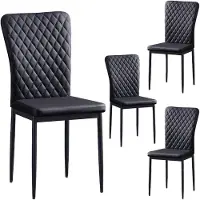 Selius Chaises de salle à manger - Chaises de style "coque" - Chaises - Lot de 4/6 - Revêtues de similicuir velours - Dos haut
