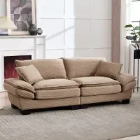 Selius Canapé-lit - Lit escamotable - Lit d'appoint - Canapé - Banc - Structure en bois massif - Lit double rabattable - Kaki