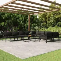 Selius Ensemble de salon de jardin - Ensemble de salon modulaire - Ensemble de mobilier de jardin - Ensemble de salon en aluminium - Mobilier de jardin de type salon