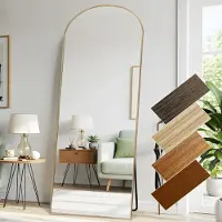 Selius Miroir de sol - Miroir mural - Miroir de courtoisie - Miroir mural - Miroir pleine longueur - 76 x 180 cm