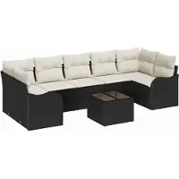 Selius Banc de jardin - Ensemble de jardin - Ensemble de salon de jardin - Mobilier de jardin - Canapé modulaire - Tressage en plastique résistant aux intempéries