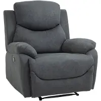 Selius Fauteuil relax - Fauteuil lounge - Fauteuil TV - Fauteuil inclinable - Design ergonomique - Revêtement en lin gris foncé