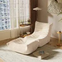 Selius Fauteuil relax - Pouf - Fauteuil sans accoudoirs - Fauteuil d'accent - Chaise longue - Conception ergonomique