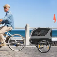 Selius Remorque pour animaux de compagnie - Remorque vélo pour chiens - Chariot vélo pour animaux - Chariot de transport pour animaux