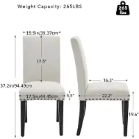 Selius Chaises de salle à manger - Chaises - Chaises coquille - Chaises de table - Mobilier - Revêtement en tissu gris