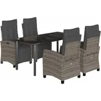 Selius Canapé lounge - Banc de jardin - Ensemble lounge - Mobilier de jardin - Canapé d'extérieur - Rotin synthétique (PE)
