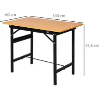 Selius Table de travail - Petit bricolage - Table d'atelier - Table de travail pliante - Table de montage - Pliable et transportable