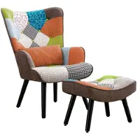Selius Fauteuil relax - Fauteuil - Fauteuil lounge - Fauteuil de lecture - Fauteuil télé - Design patchwork