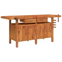 Selius Table de travail - Établi - Établi avec armoire - Poste de travail - Station de travail - Structure en acier robuste