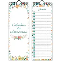 OCreon Calendrier d'anniversaires - Calendrier permanent pour enfants - Bureau - Famille (vert clair)
