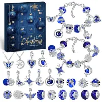 OCreon Calendrier de l'Avent 2026 pour femmes et filles - 24 bracelets, colliers et charms de Noël à remplir - Bijoux pour calendrier de l'Avent