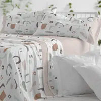 OCreon Ensemble de literie Blanco, largeur 105 cm (pour lits de cette largeur, autres tailles disponibles), modèle 537, couleur sable (105 x 190/200 cm)