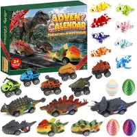 OCreon Calendrier de l'Avent 2026 pour enfants - Coffret de 24 pièces comprenant des voitures et des dinosaures - Petits cadeaux pour garçons, idéaux comme cadeaux d'anniversaire ou pour les invités