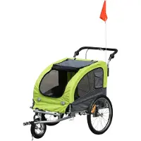 Selius Remorque pour vélos - Remorque de transport - Équipée de 6 réflecteurs rouges - Capacité de charge : 40 kg