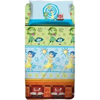 OCreon Parure de lit pour lit simple, Disney, comprenant une housse de matelas, une taie d'oreiller, motif Disney, 100% coton, produit officiel