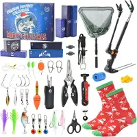 OCreon Calendrier de l'Avent 2025-24 - Accessoires de pêche haut de gamme - Calendrier de l'Avent pour pêcheurs - Idée cadeau idéale pour les passionnés de pêche