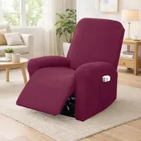 OCreon 4. - Housses antidérapantes - Housses pour fauteuils relax - Housses stretch - Housses pour fauteuils avec protection des accoudoirs et poche - Fibre de polyester élastique