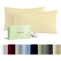 OCreon Ensemble de taies d'oreiller en coton égyptien 100 %, avec un nombre de fils élevé, idéal pour un sommeil confortable. (Disponibles en lots de 2 à 10)
