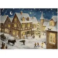 OCreon Calendrier de l'Avent, soirée de Noël dans le village : calendrier de l'Avent en papier