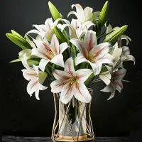 OCreon Fleurs artificielles - Lot de 6 - PVC