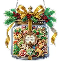 OCreon Support pour tableau diamant, thème Noël - Double face - Ornement de Noël