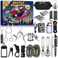 OCreon Calendrier de l'Avent pour hommes - Outils d'extérieur - Calendrier de l'Avent pour hommes - Cadeau de Noël pour papa - Pour le mari