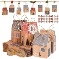 OCreon Calendrier de l'Avent "I Love MOM" à remplir - Coffret de 24 pièces - Calendrier de l'Avent avec autocollants numérotés - Décoration de Noël à faire soi-même