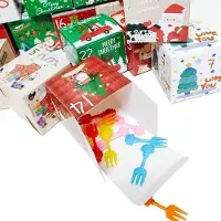 OCreon Calendrier de l'Avent à remplir - 24 boîtes calendrier de l'Avent - Calendrier de Noël - Boîtes cadeaux - Carton à poser - Décorations de Noël - Petites boîtes (A)