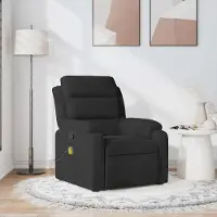 Selius Fauteuil relax - Fauteuil de détente - Fauteuil - Pouf - Réglable manuellement - Noir - Polyester doux