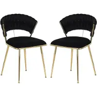 Selius Chaises de salle à manger - Chaises - Chaises en velours - Design moderne - Pieds en métal doré - Confort ergonomique
