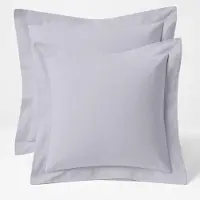 OCreon Qualité d'exportation, 620 fils, 100% coton égyptien, taies d'oreiller de grande taille, format européen continental. Lot de 2