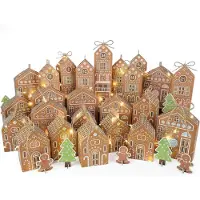 OCreon Calendrier de l'Avent à décorer soi-même - 24 petites maisons pour calendrier de l'Avent