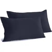 OCreon Ensemble classique de 2 taies d'oreiller pour lit de 50 x 80 cm, en 100 % coton percale, Oeko-Tex, frais et respirant