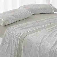OCreon Ensemble de literie Blanco, pour lit de 90 cm (+ autres tailles disponibles), design 045, modèle Laurel (90 x 190/200 cm)