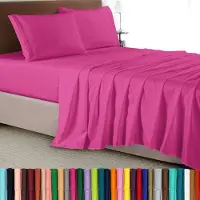OCreon Ensemble de draps Luxe 4 pièces - Literie de luxe en microfibre premium de qualité hôtel, 1500 fils, anti-froissement, frais et respirante