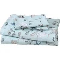 OCreon Ensemble de draps en microfibre imprimée, collection "al", modèle MICSSFU449HTLCS, pour hôtels, motif "Oceanside Sea"