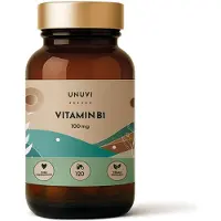 UNUVI Vitamine B1 (Thiamine) 100 mg, 120 capsules végétales. Énergie et métabolisme.