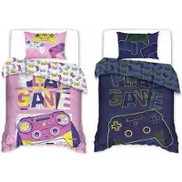 EStilex Ensemble de literie Game lumineux nuit 160x200 coton