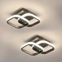 Mckalen , lot de 2 spots LED encastrés, 22W, lumière naturelle 4500K, couleur noire