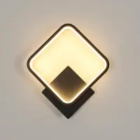 COMELY Applique murale LED Osairous, intérieur, 17W, 1912 lumens, lumière chaude (3000K), couleur noire