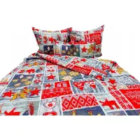Zbyszko I Parure de lit D'Lux Coton Noël 140x200 cm