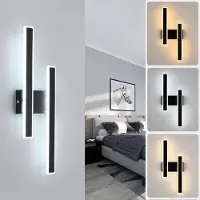 COMELY Applique murale moderne, élégante, 32W, longue lampe murale LED, 3000K/4500K/6500K