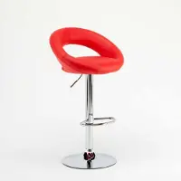 Superstool Tabouret de bar de cuisine haut pivotant avec repose-pieds réglable Chicago - Rouge