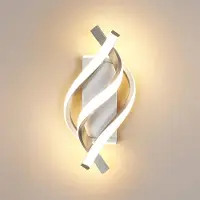 COMELY Applique murale LED moderne, 22W, 2500 lumens, couleur argentée, pour intérieur