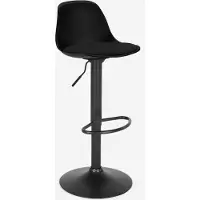 Superstool New Orleans Black Edition Tabouret de bar moderne pivotant et réglable noir