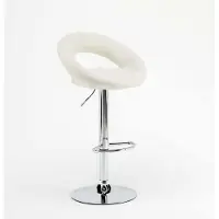 Superstool Tabouret de bar de cuisine haut pivotant avec repose-pieds réglable Chicago - Blanc