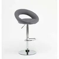 Superstool Tabouret de bar de cuisine haut pivotant avec repose-pieds réglable Chicago - Gris